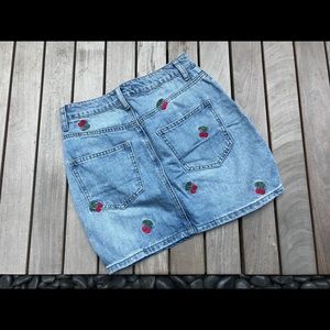 Forever 21 Skirts - FOREVER 21 | Cherry Print Denim Skirt Forever 21 Skirts - FOREVER 21 | Cherry Print Denim Skirt